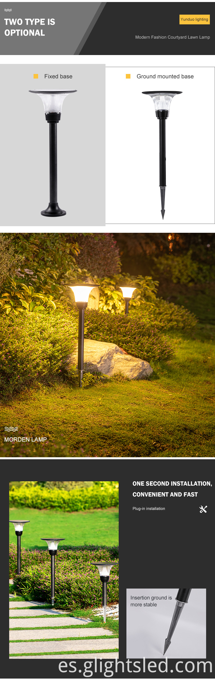 Luz solar teledirigida al aire libre del jardín de la prenda impermeable ip65 3w del nuevo producto llevada